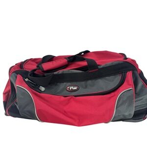 CalPak Rolling Duffel Bag Red Gray‎ Carry On Travel Luggage Wheeled Suitcase Gym